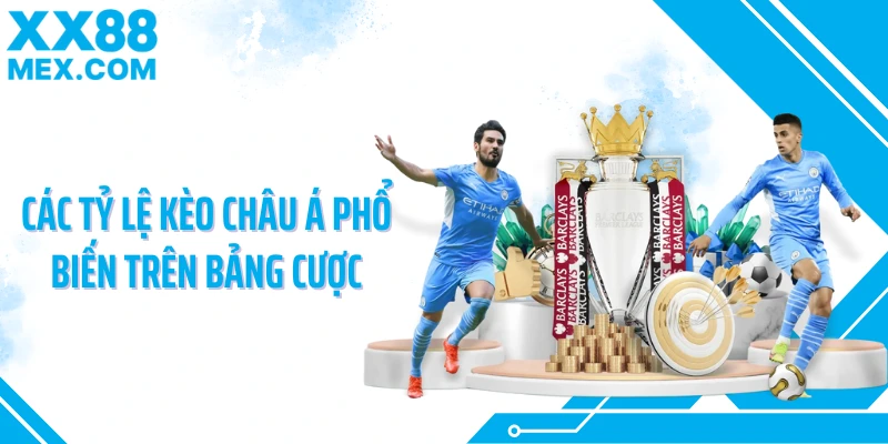 Các tỷ lệ kèo châu Á phổ biến trên bảng cược